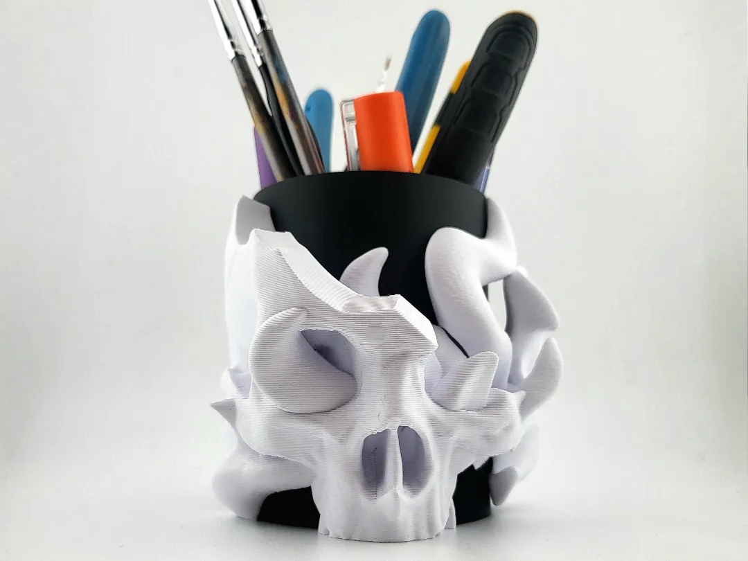 pen holder tools brush fire skull - Organizers, in stock in India