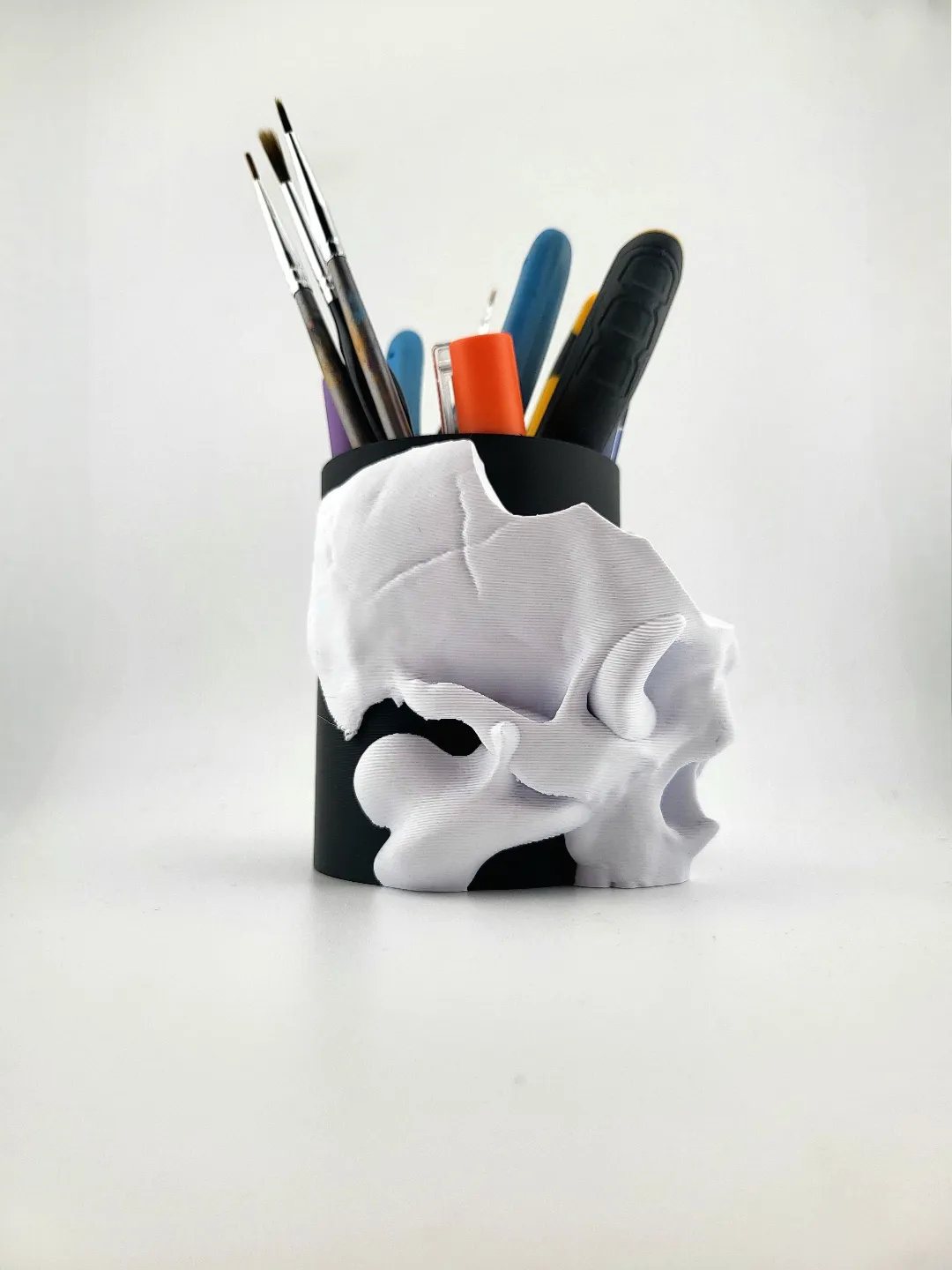 pen holder tools brush fire skull, photo 3 of 4 - pen holder tools brush fire skull Tools