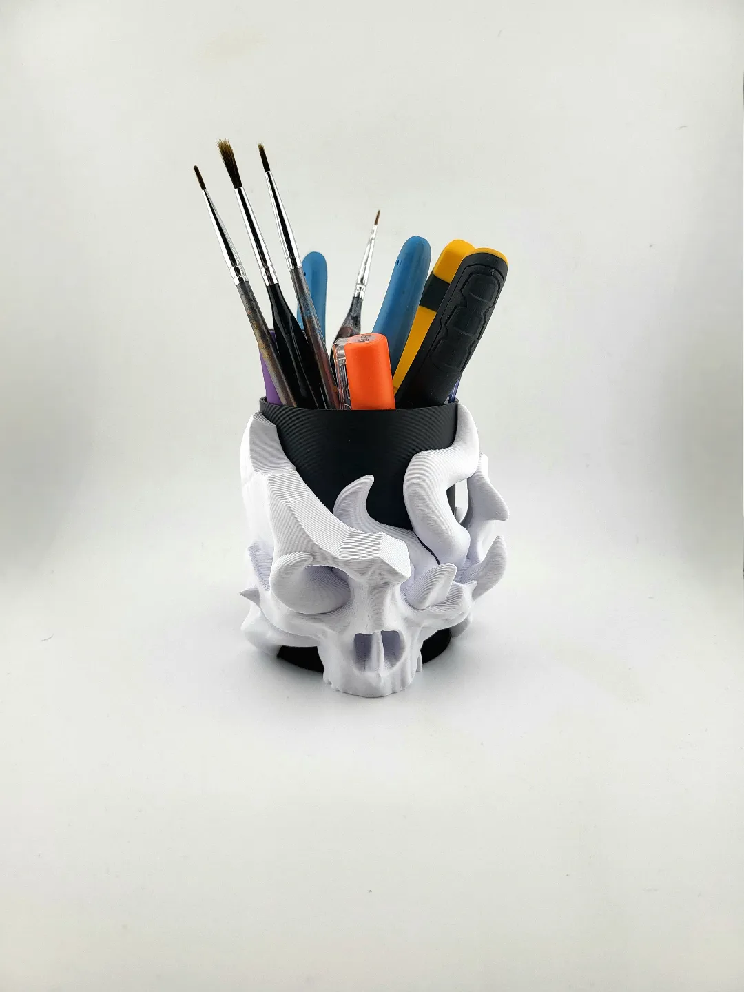 pen holder tools brush fire skull, photo 4 of 4 - pen holder tools brush fire skull Tools