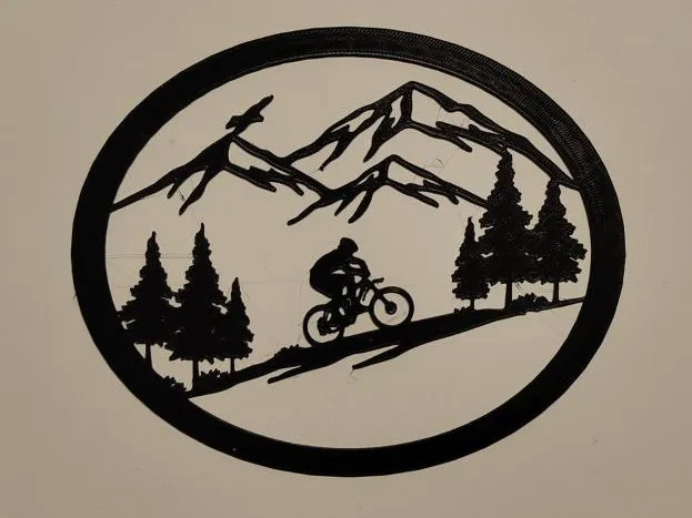 mountainbiker wall art