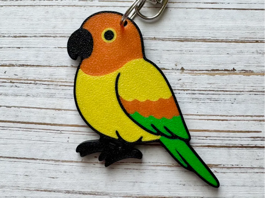 Sun Conure Keychain