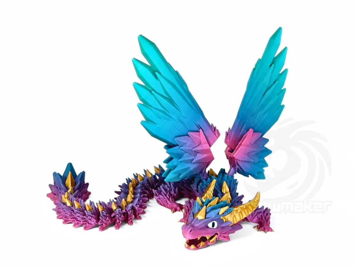 Winged Articulated Crystal Dragon, photo 3 of 4 - Winged Articulated Crystal Dragon Fidget & Sensory Toys