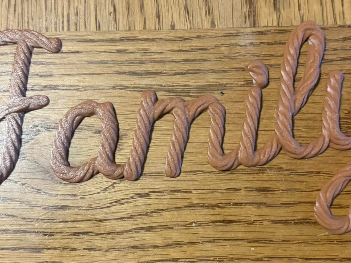 Family Sign Rope Wall or Shelf Decor