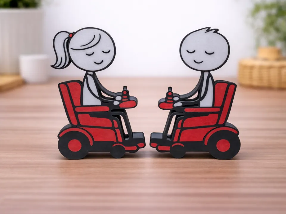 Man & Woman Power Wheelchair-Family Expansion Set