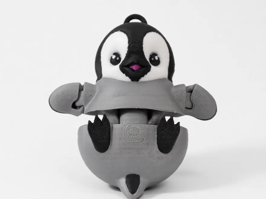 baby penguin keychain
