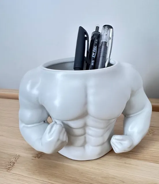 Creative Cute Funny PEN HOLDER muscular man muscle - Animal Pen Stands, in stock