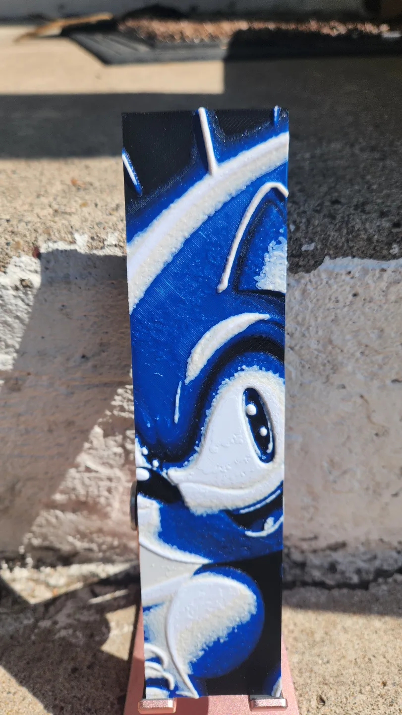 Sonic The Hedgehog - HueForge Bookmark, photo 2 of 4 - Sonic The Hedgehog - HueForge Bookmark Desk & Office