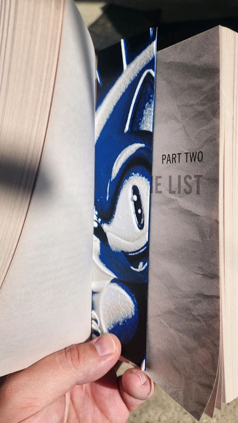 Sonic The Hedgehog - HueForge Bookmark, photo 4 of 4 - Sonic The Hedgehog - HueForge Bookmark Desk & Office