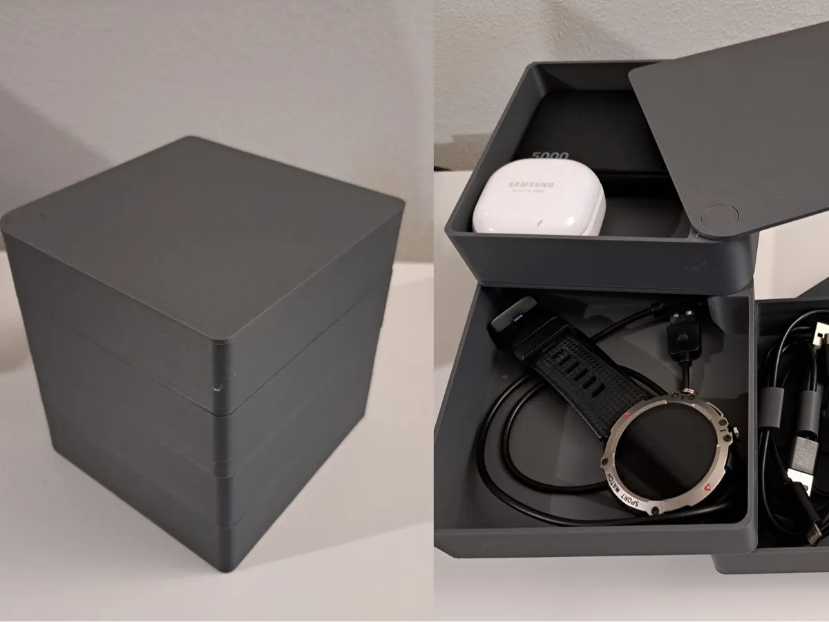 desk organizer - make-up cube box