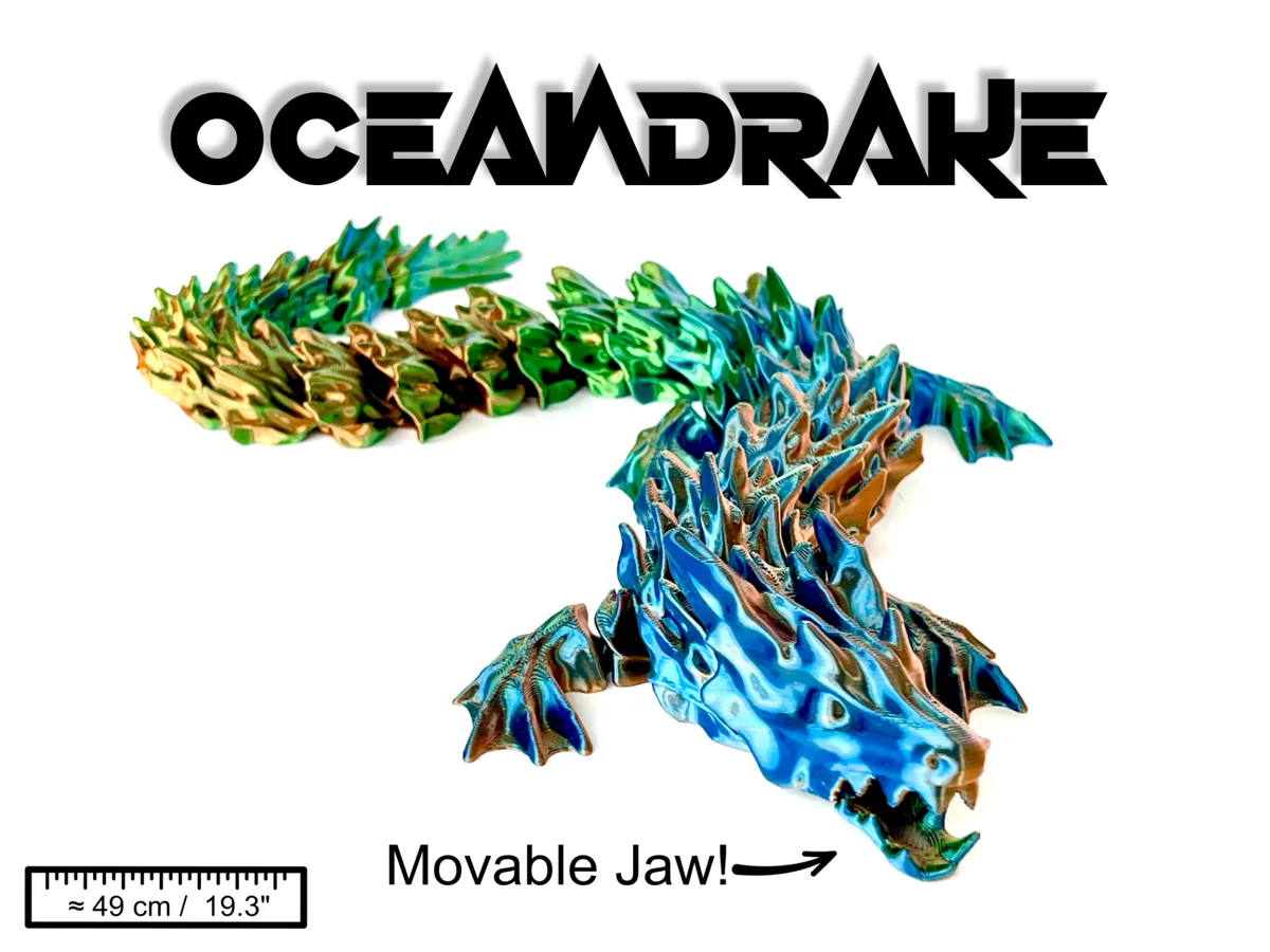 Articulated Oceandrake Dragon - Articulated Dragons, in stock in India