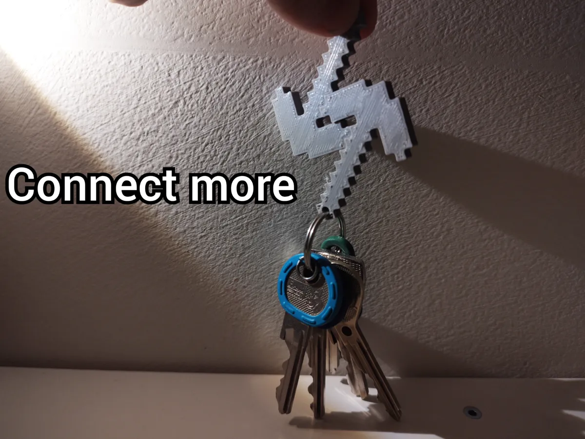 Minecraft pickaxe keychain, photo 2 of 4 - Minecraft pickaxe keychain Fashion