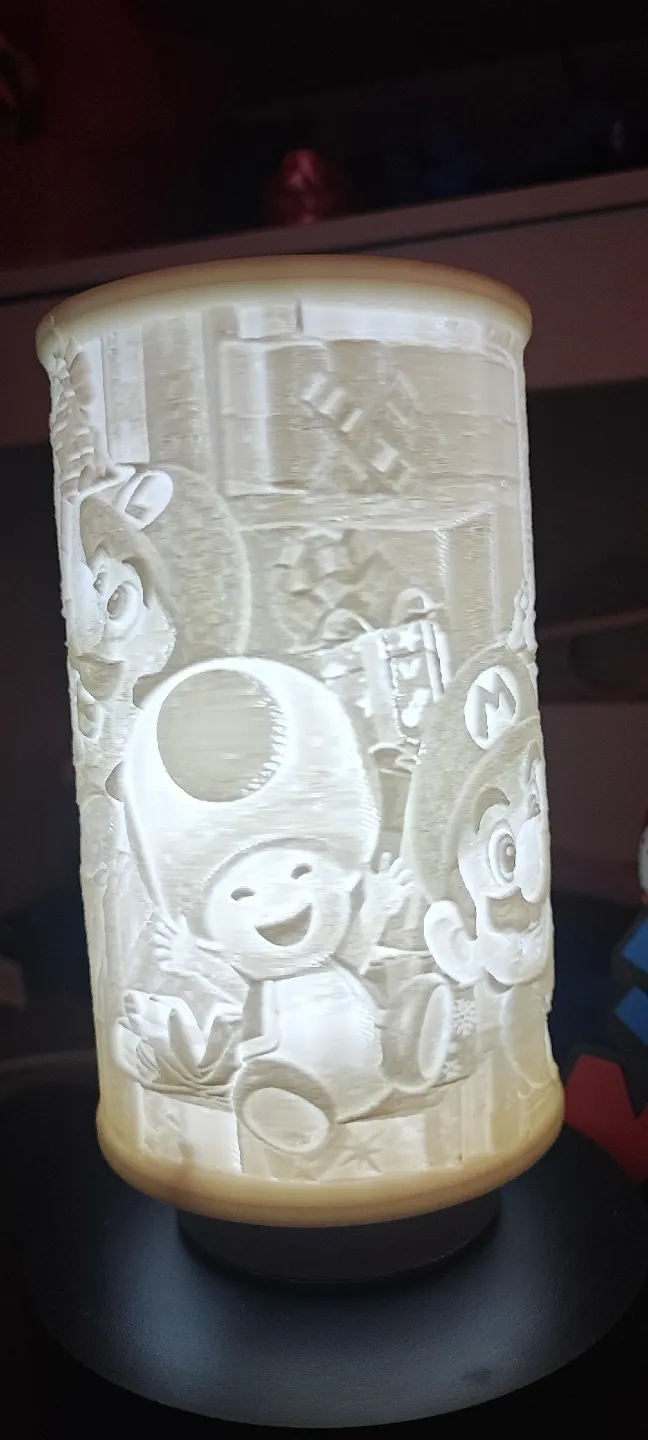 Weihnachten mit Mario Peach Luigi Lithophan Bild, photo 3 of 3 - Weihnachten mit Mario Peach Luigi Lithophan Bild Generative Art