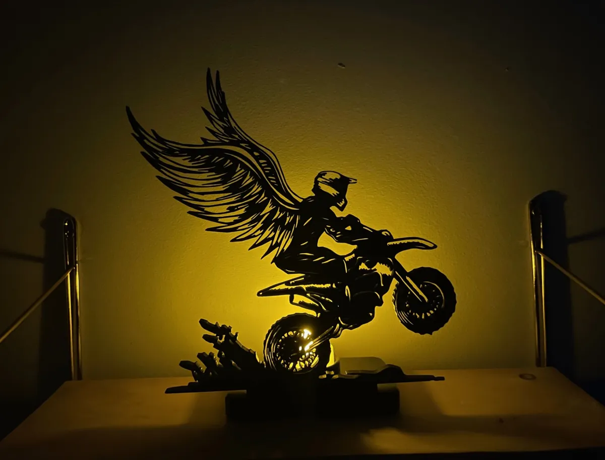 Winged Motocross Tealight Candle Holder - Tealight Holders, in stock