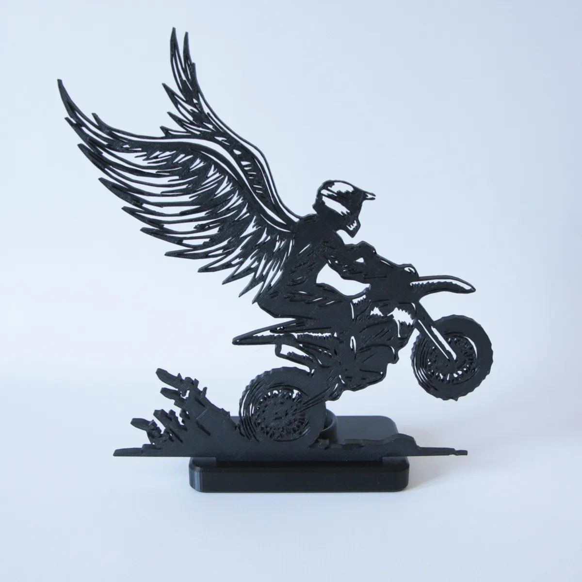 Winged Motocross Tealight Candle Holder, photo 4 of 4 - Winged Motocross Tealight Candle Holder Home Decor Items