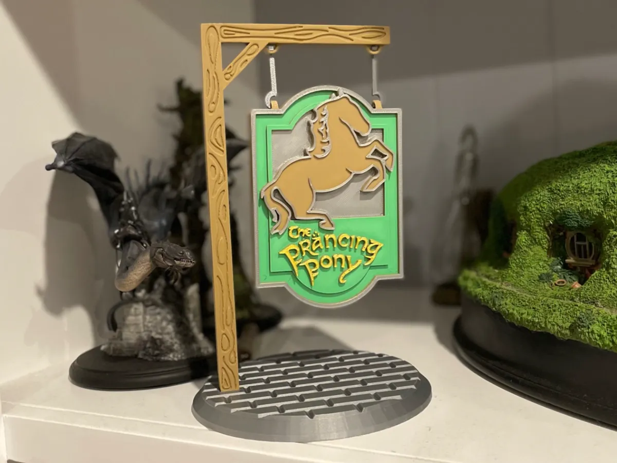 The Prancing Pony Lord Of The Rings Hanging Sign