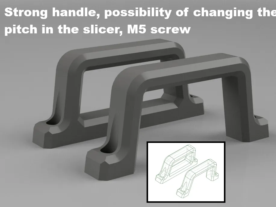 Strong handle, possibility of changing the pitch