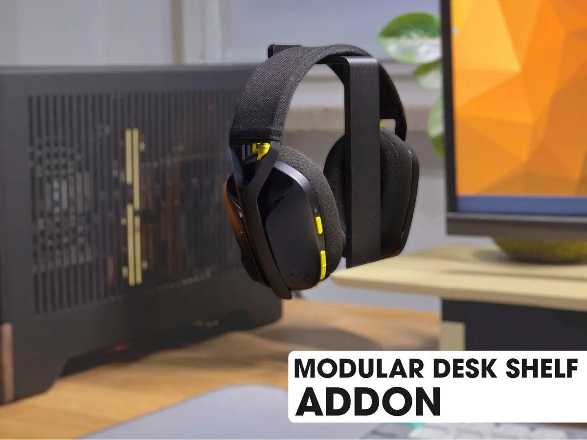 Headphone Holder • For Modular Desk Shelf