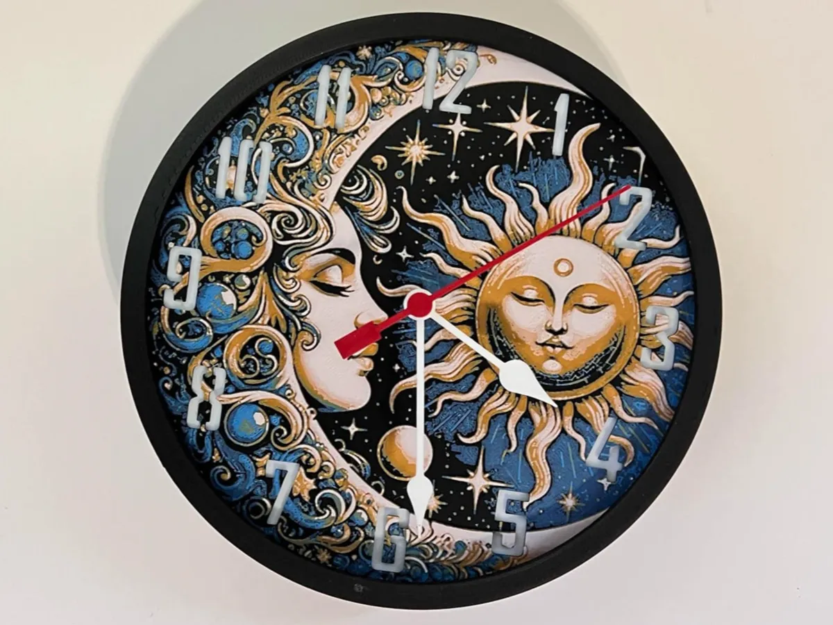 Customizable Clock - Celestial Sun Moon
