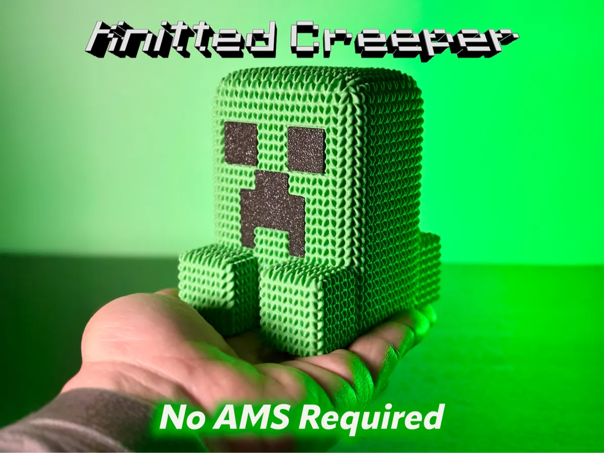 Cute Knitted Minecraft Creeper Required) - Creepers & Mobs, in stock