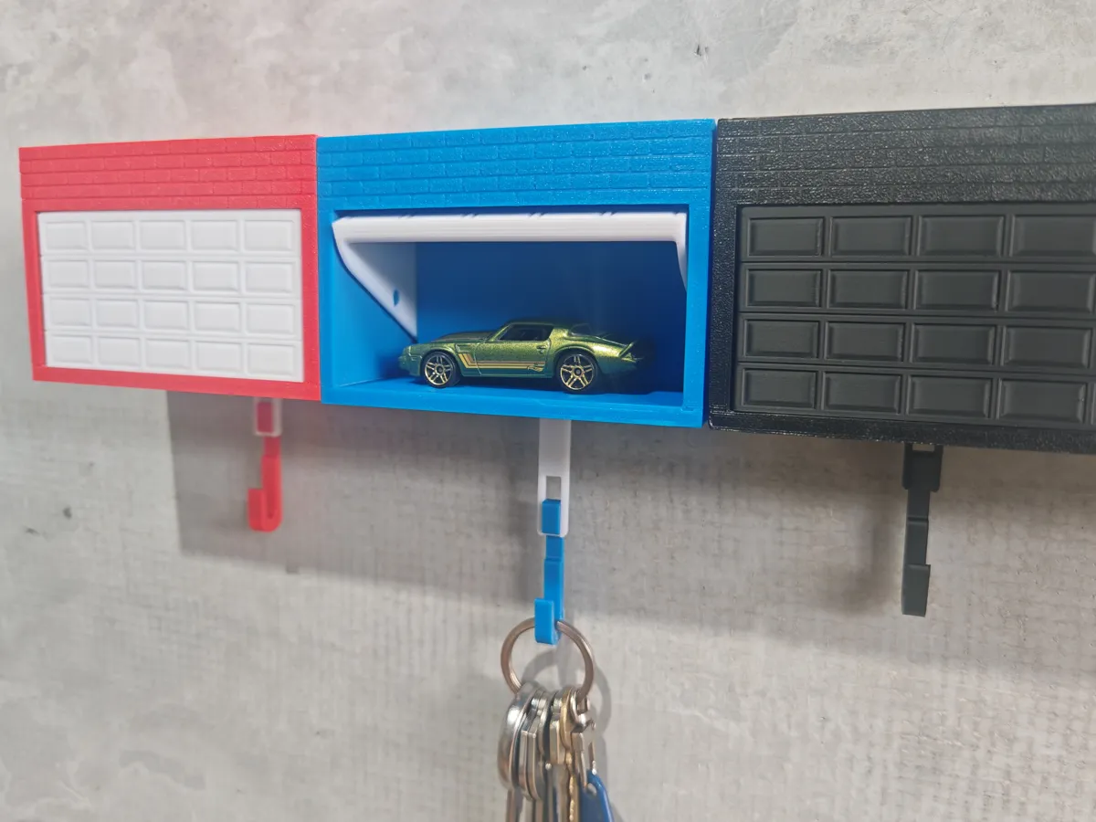Car Garage Key Holder with Opening Door, photo 4 of 4 - Car Garage Key Holder with Opening Door Storage & Organisation