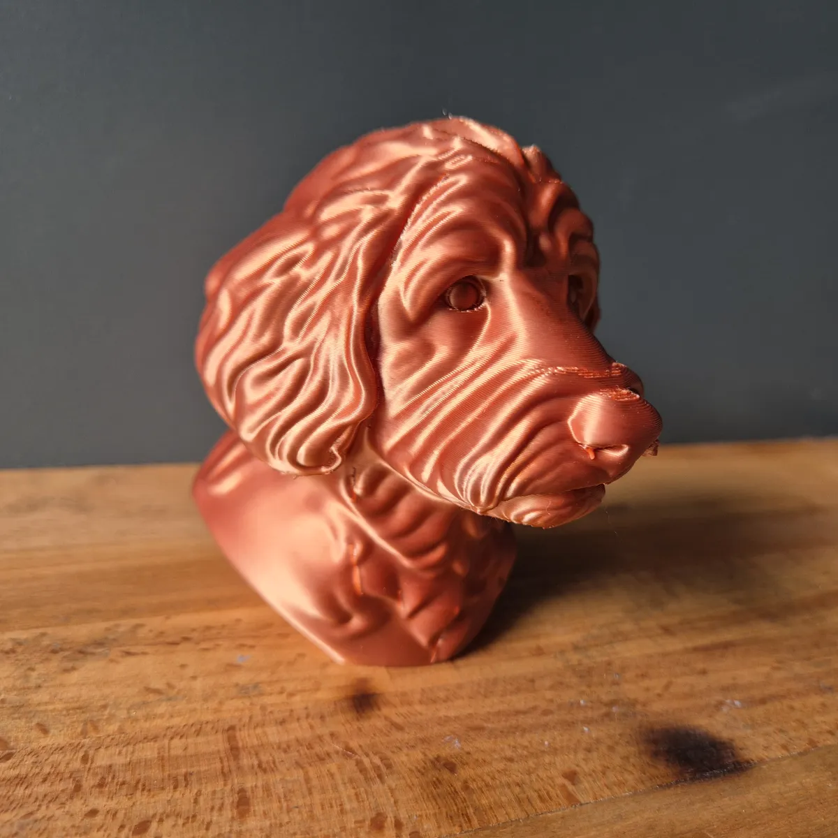 Golden Doodle Bust, Realistic Dog Sculpture, photo 3 of 3 - Golden Doodle Bust, Realistic Dog Sculpture Home Decor Items