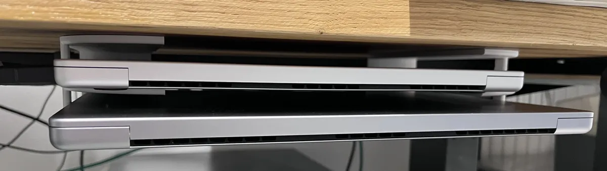 Under desk laptop holder for 2 Laptops, photo 3 of 4 - Under desk laptop holder for 2 Laptops Mobile & Device Accessories