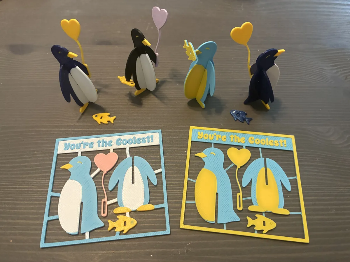Penguin Kit Card with Heart Balloon, photo 3 of 4 - Penguin Kit Card with Heart Balloon Gifts & Occasions