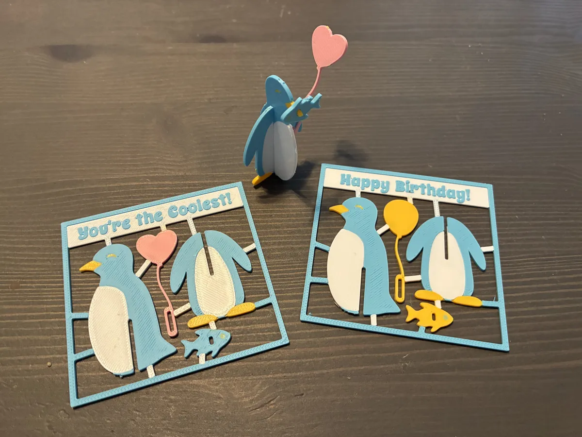 Penguin Kit Card with Heart Balloon, photo 4 of 4 - Penguin Kit Card with Heart Balloon Gifts & Occasions
