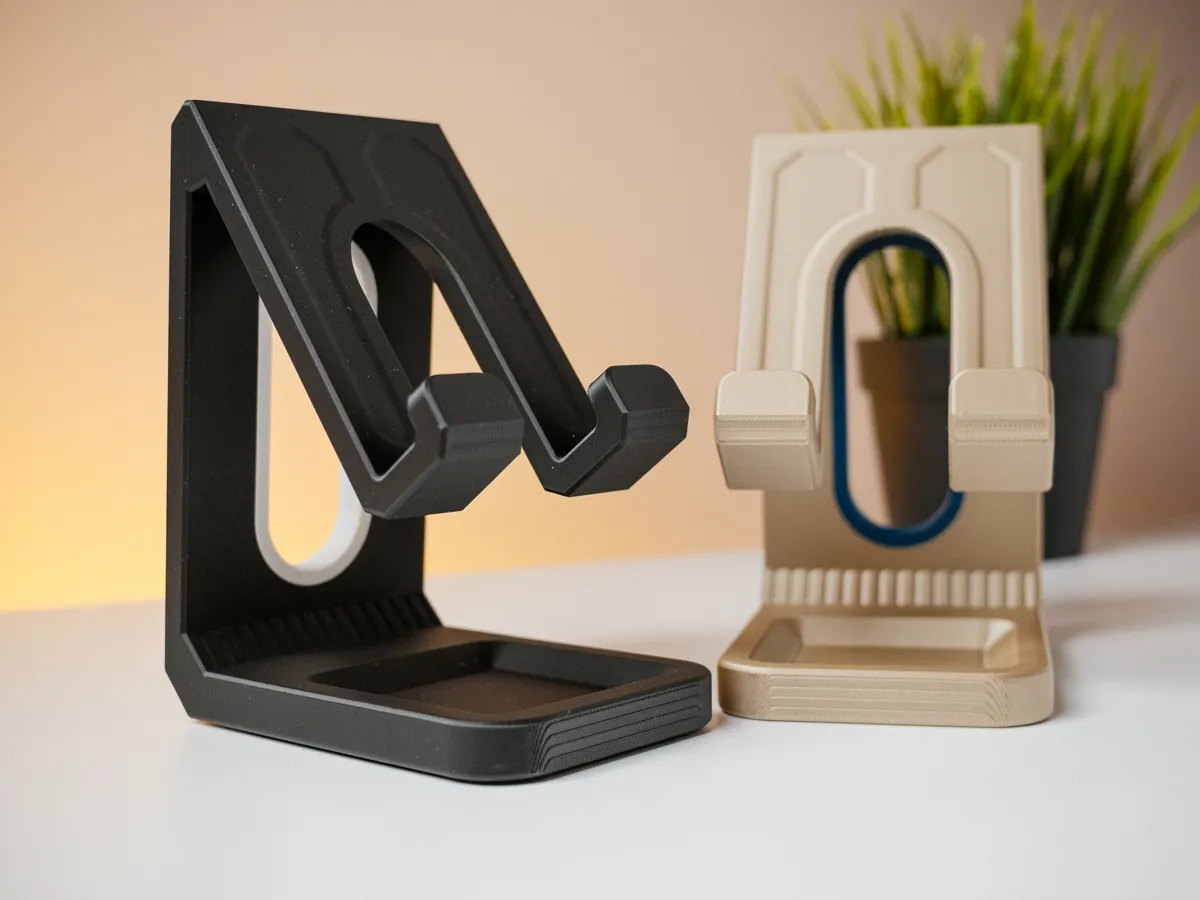 Modern Desk Phone Stand with Tray, photo 4 of 4 - Modern Desk Phone Stand with Tray Mobile & Device Accessories