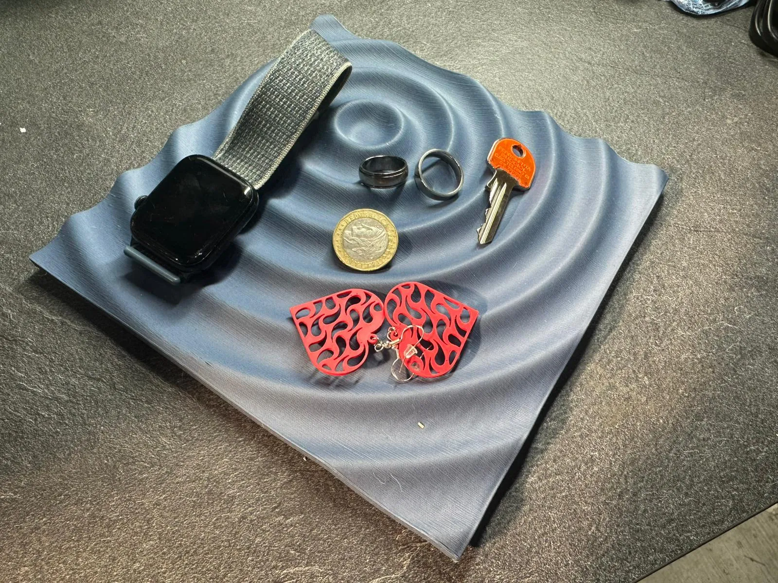 Wave Incense Holder & Key Tray, Zen EDC Organizer, photo 4 of 4 - Wave Incense Holder & Key Tray, Zen EDC Organizer Spiritual & Festive