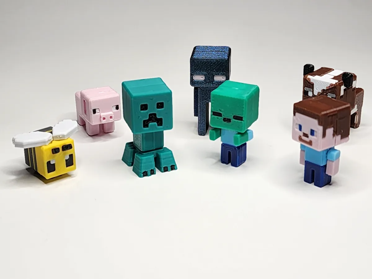 Minecraft-inspired Zombie Mini Figure Kit/Keychain, photo 3 of 3 - Minecraft-inspired Zombie Mini Figure Kit/Keychain Keychains