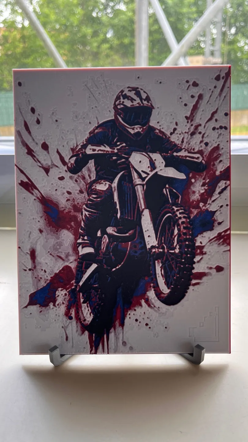 Motocross Wall Art Plaque, photo 2 of 3 - Motocross Wall Art Plaque Generative Art