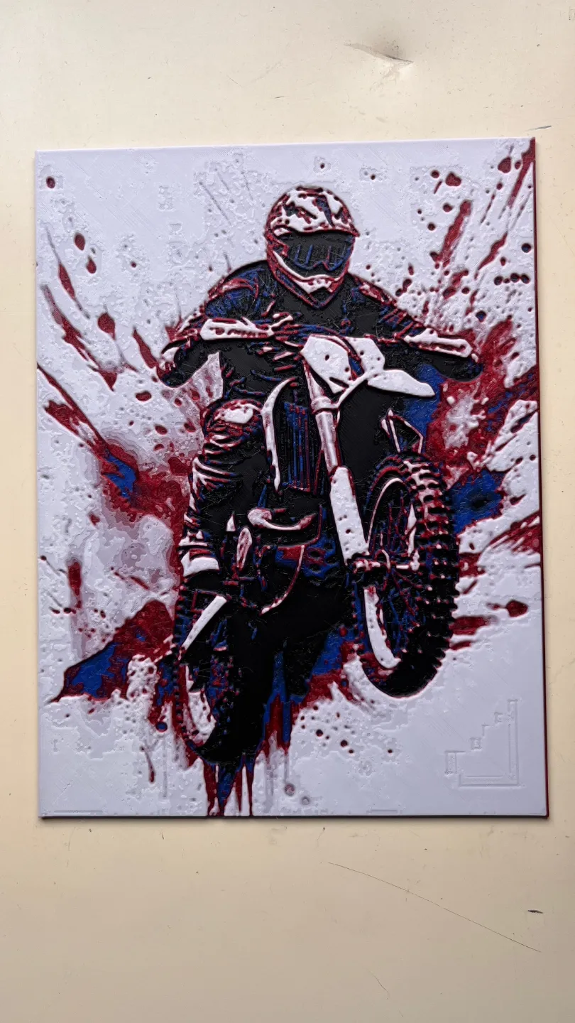 Motocross Wall Art Plaque, photo 3 of 3 - Motocross Wall Art Plaque Generative Art