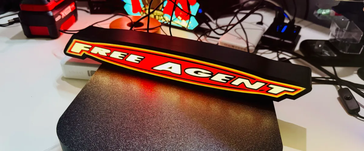 Free Agent BMX - Light Up Logo - Long/Oval, photo 2 of 4 - Free Agent BMX - Light Up Logo - Long/Oval Car & Vehicle