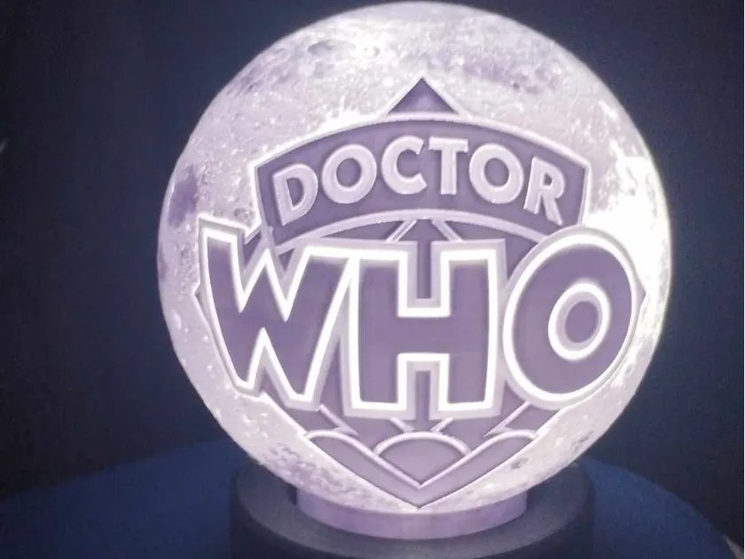 doctor who moon lamp lithophane led kit 001 - Lithophane Lamps, in stock
