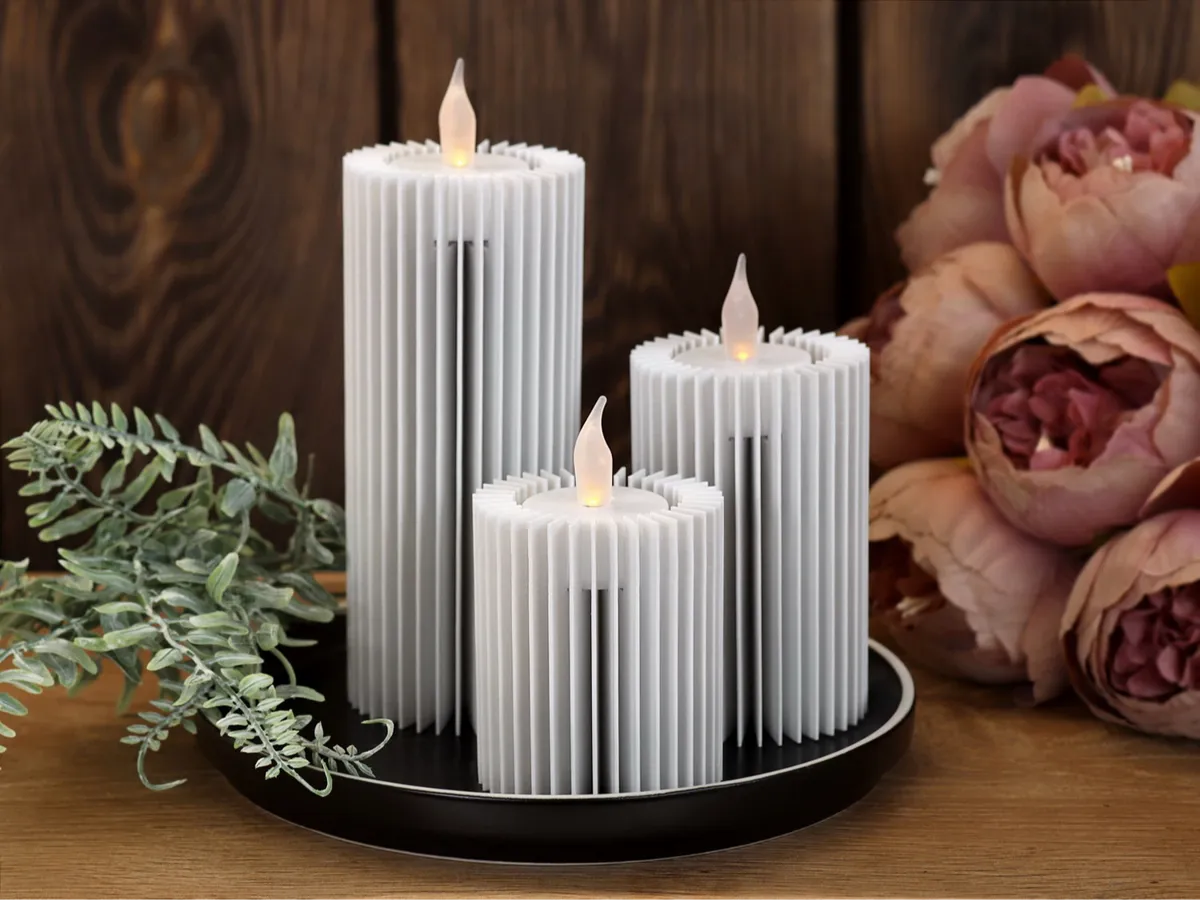 Pillars of Light: Minimalist Tealight Holder Set - Decor, in stock in India