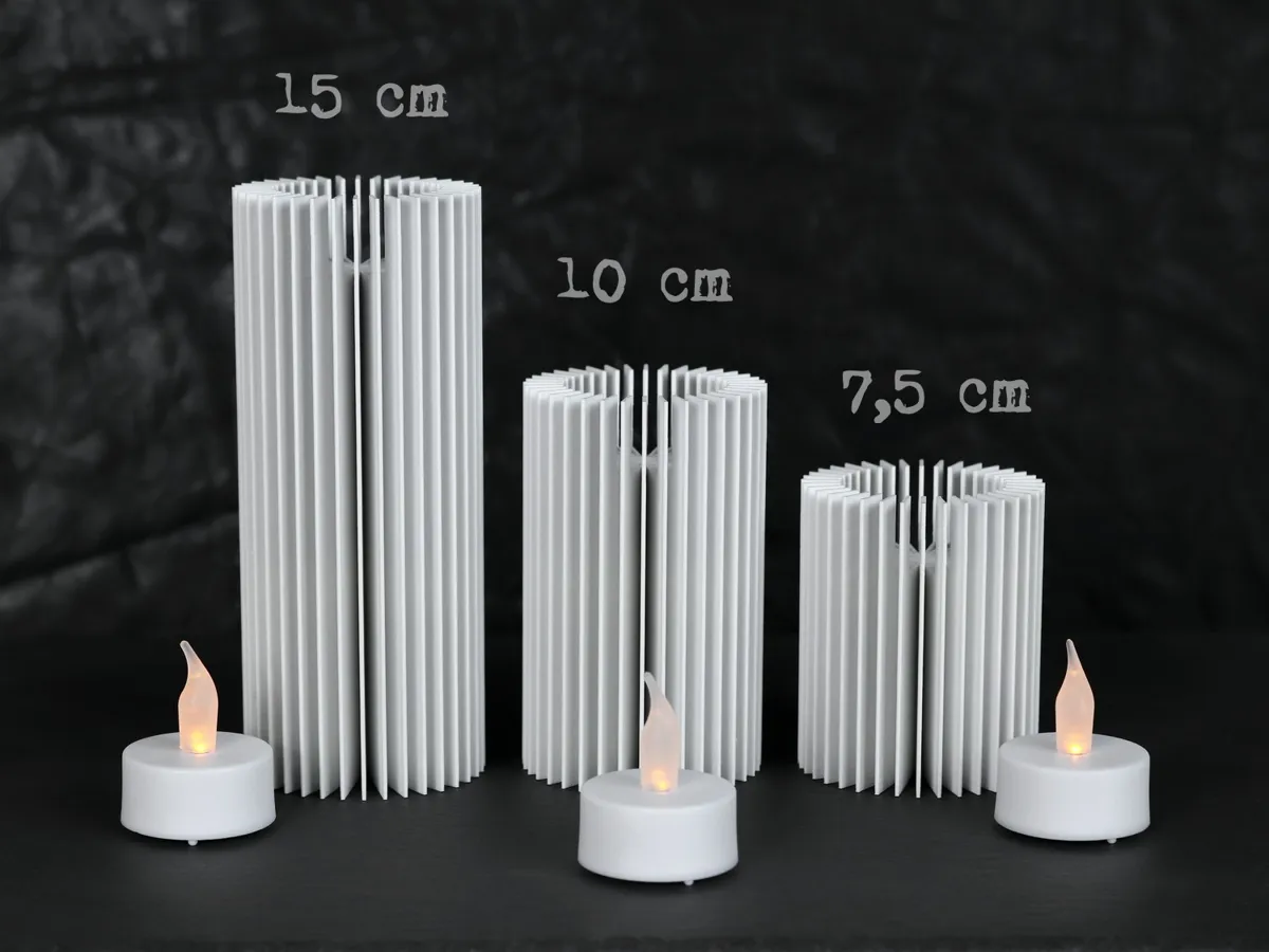 Pillars of Light: Minimalist Tealight Holder Set, photo 4 of 4 - Pillars of Light: Minimalist Tealight Holder Set Household