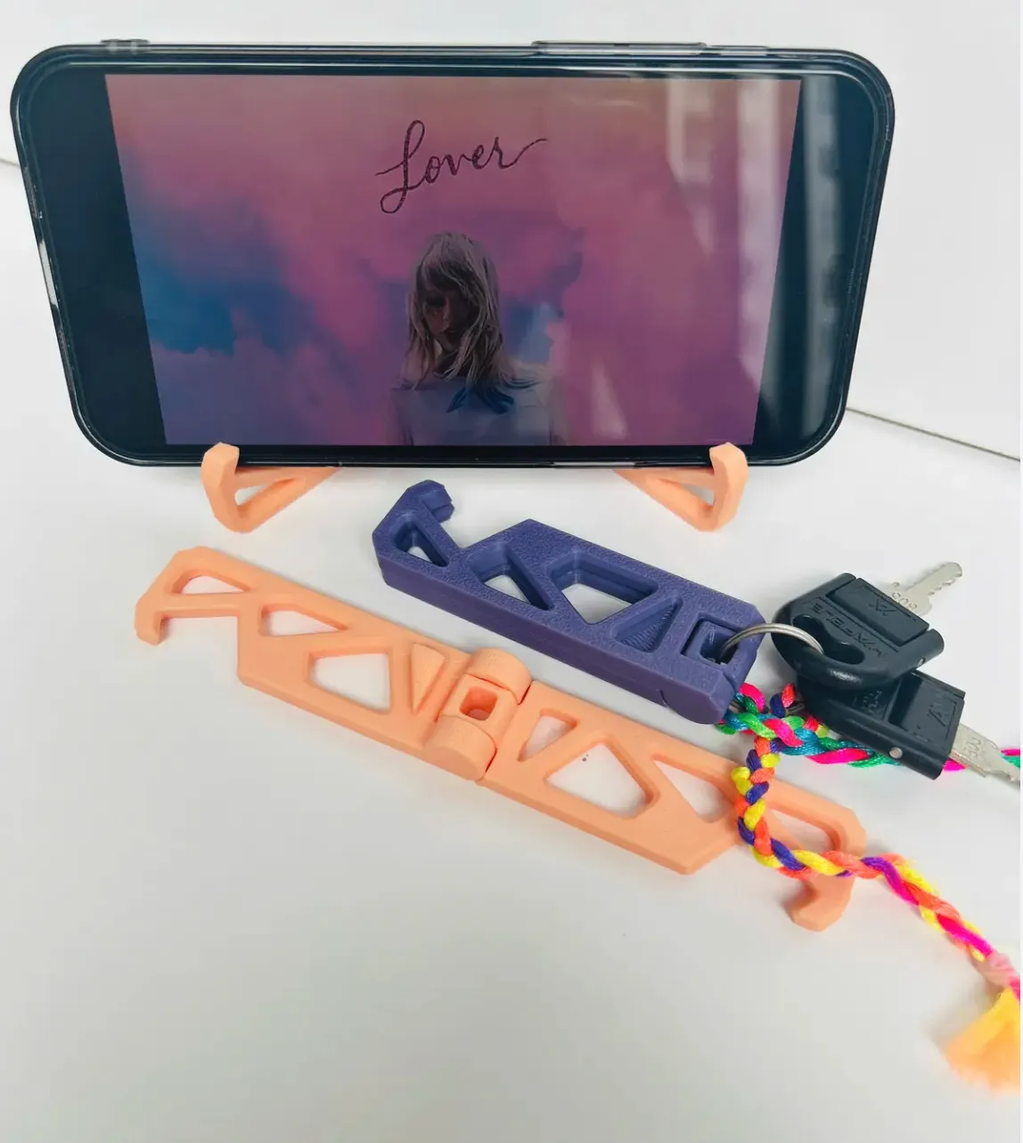 Portable Phone Holder Stand Keychain, photo 2 of 2 - Portable Phone Holder Stand Keychain Keychains