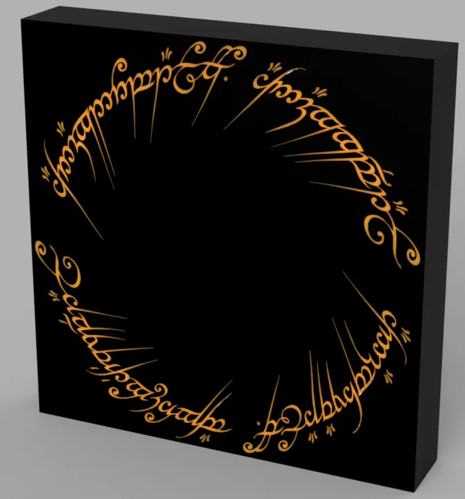 Lord of the Rings One Ring Script LED Lamp - Signs & Logos, in stock in India