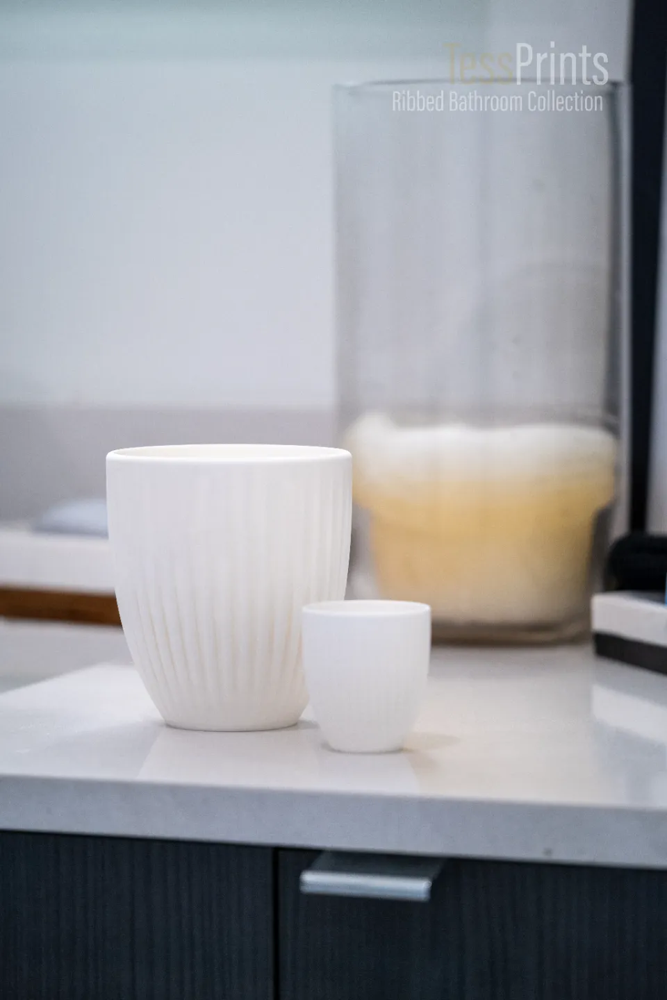 Ribbed Bathroom Collection: Full Cup & Rinse Cup, photo 4 of 4 - Ribbed Bathroom Collection: Full Cup & Rinse Cup Bath & Personal Care