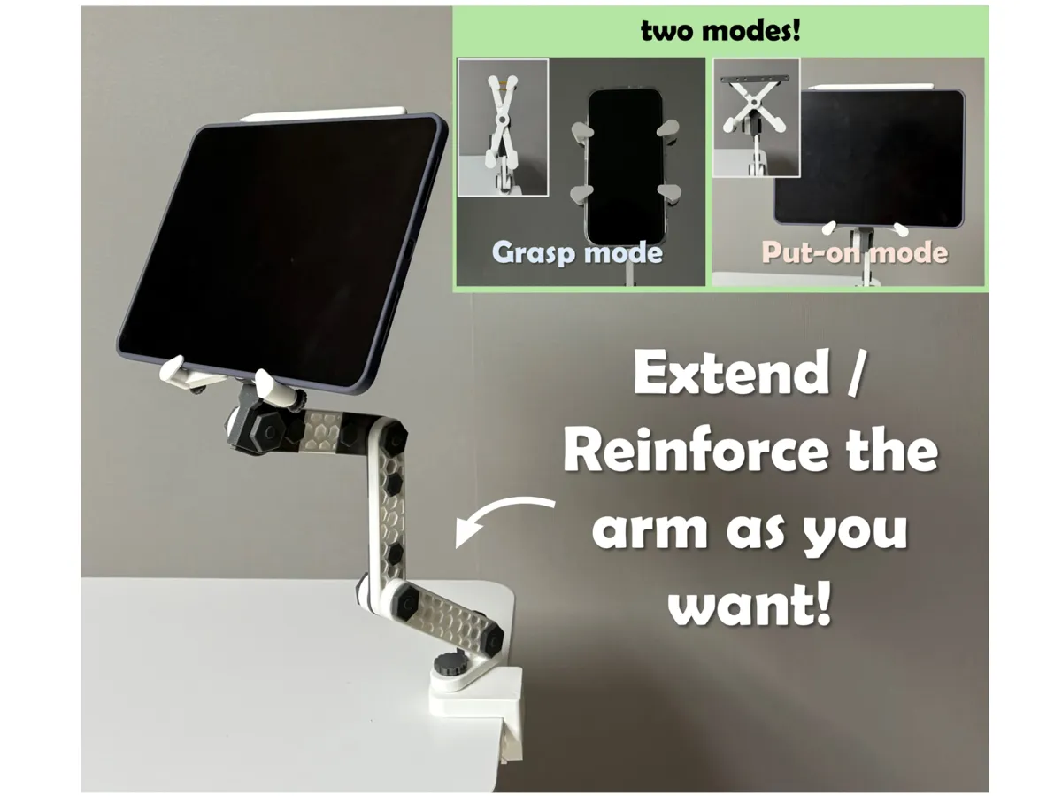 Adjustable Modular Tablet/Phone Holder