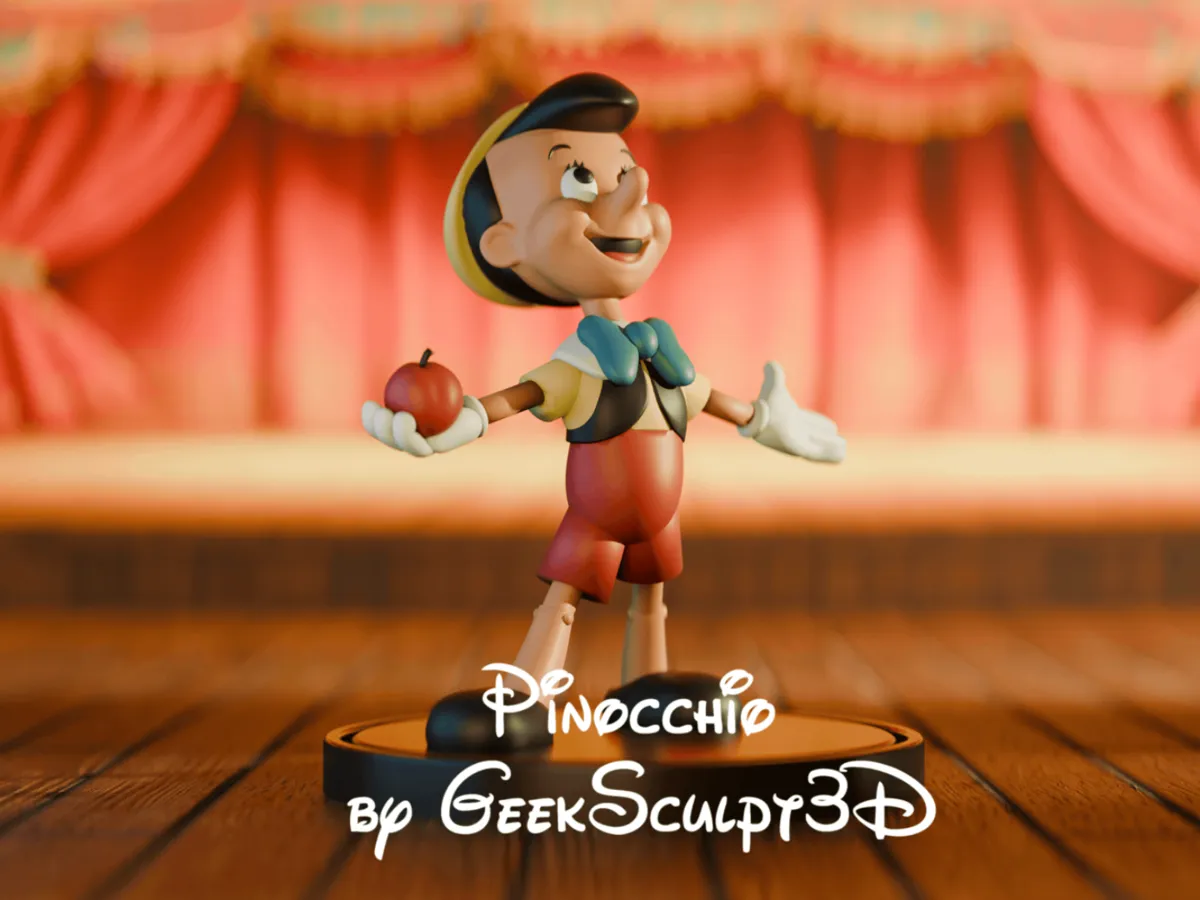 Pinocchio Figurine - Iconic Cartoon Character Art