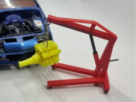 1:24 scale engine crane