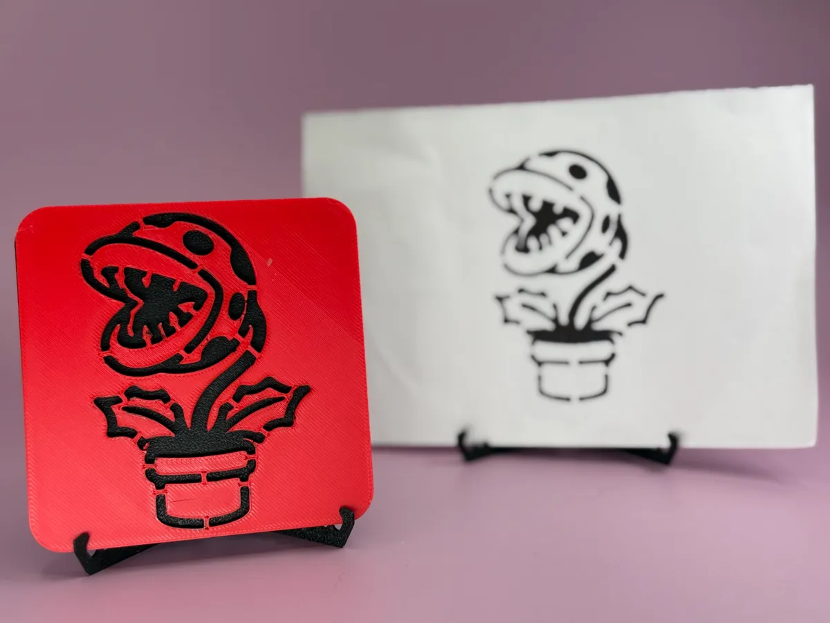 Piranha - drawing stencil for kids
