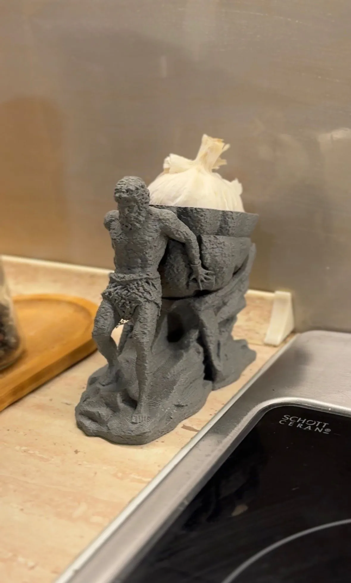 The Eternal Struggle (of Garlic) - Sisyphus, photo 3 of 3 - The Eternal Struggle (of Garlic) - Sisyphus Kitchen & Dining