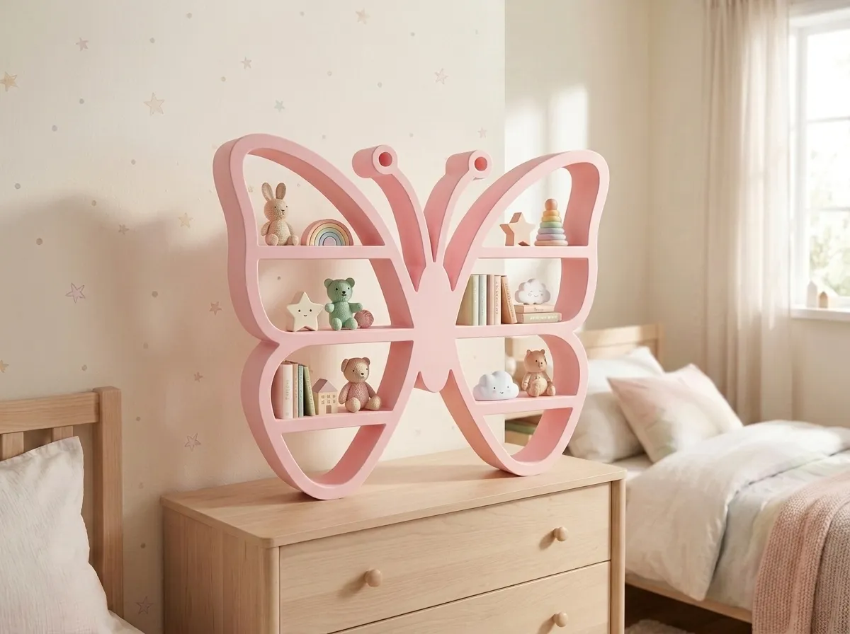Butterfly Wall Shelf & Tabletop Display, photo 4 of 4 - Butterfly Wall Shelf & Tabletop Display Storage & Organisation