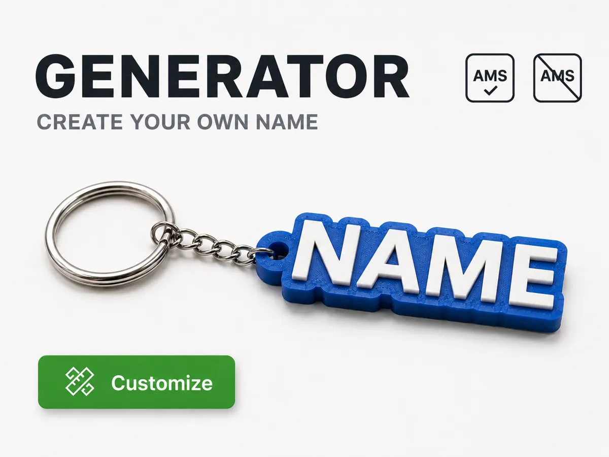 Customizable Name Keychain [Generator]