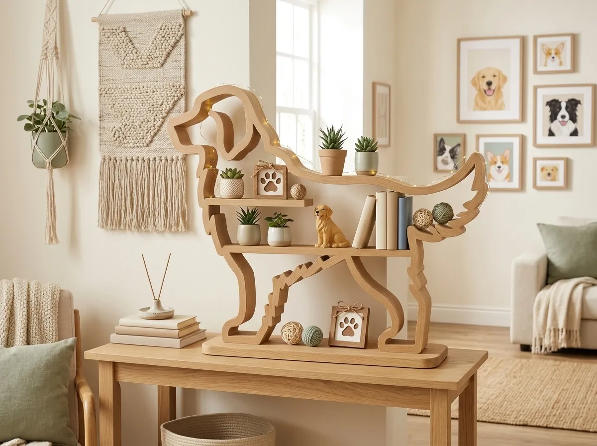 Golden Retriever Shelf Set, Wall & Tabletop, photo 3 of 4 - Golden Retriever Shelf Set, Wall & Tabletop Storage & Organisation