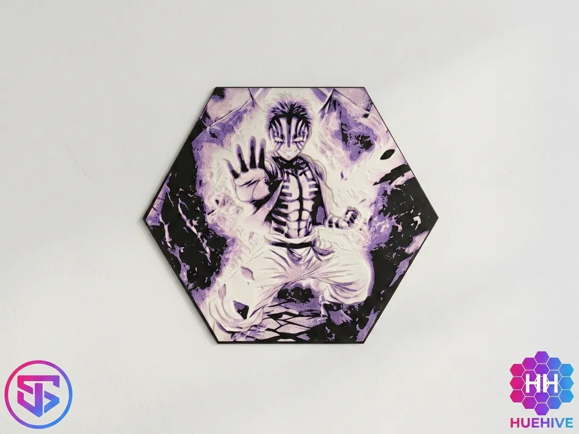 HueHive Demon Slayer - Akaza - Photo Art & Lithophanes, in stock in India
