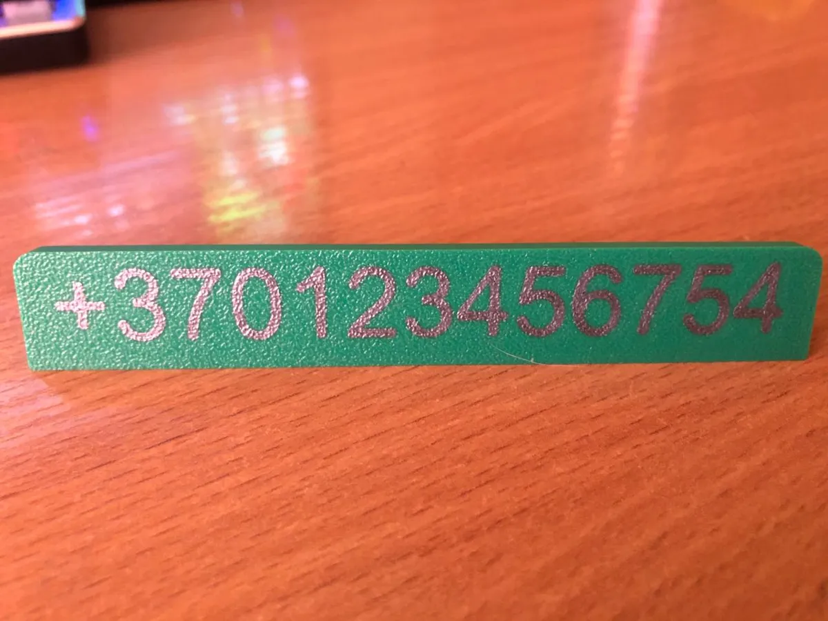 Parametric Phone Number Display Plate - Vehicles, in stock in India